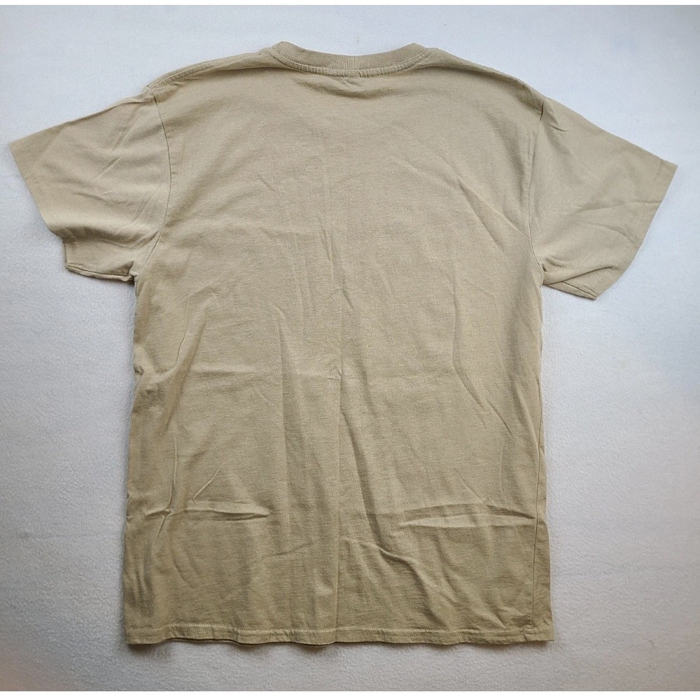 Brisco Brands Fearless Butterfly Graphic T Shirt Adult small Tan Streetwear - Picture 2 of 2